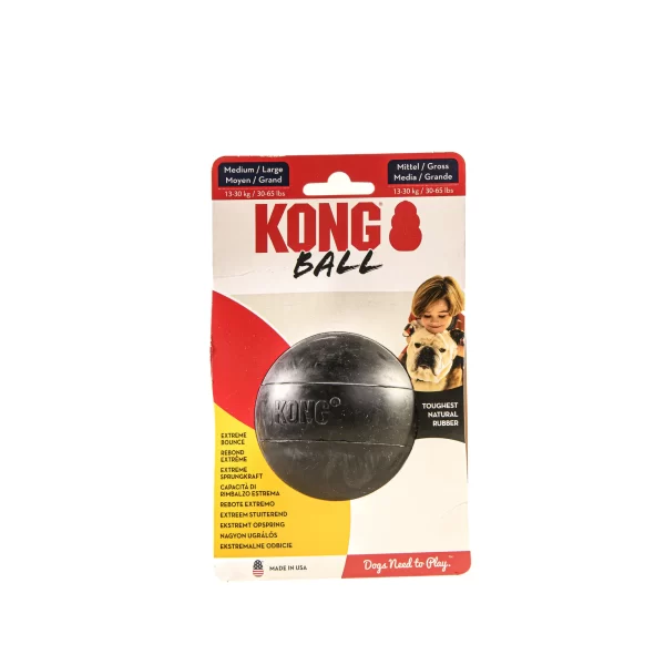 balle KONG noir extremement solide pour chien