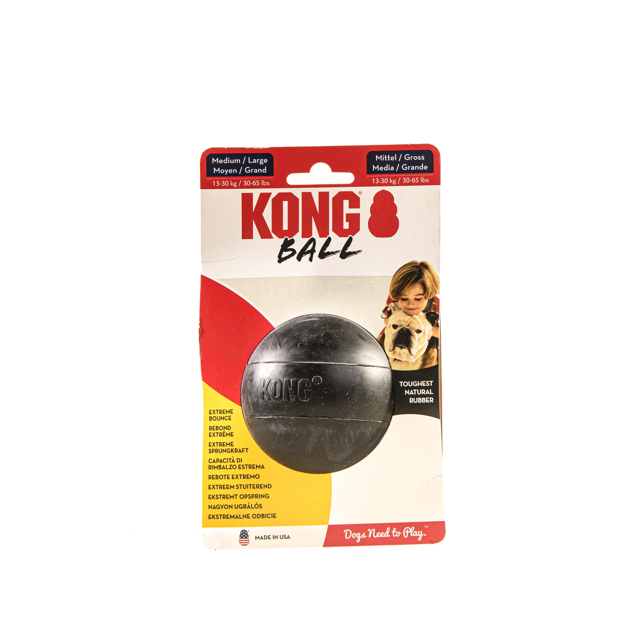 balle KONG noir extremement solide pour chien