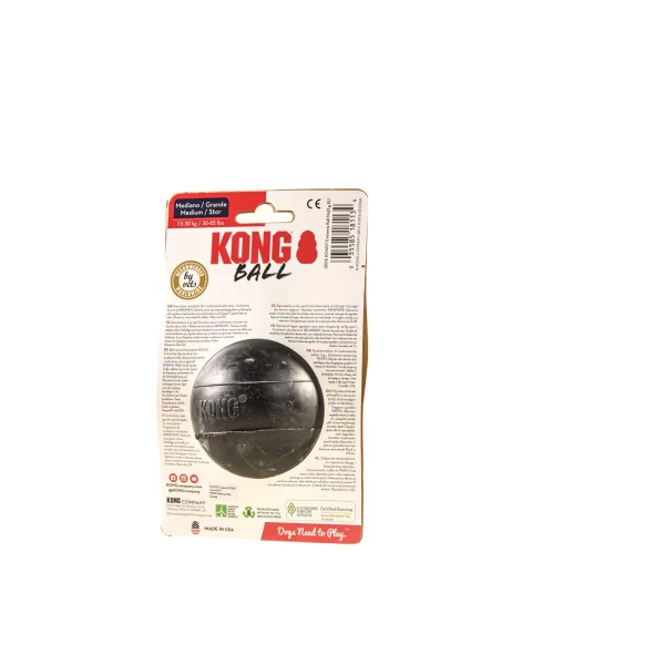 balle KONG noir extremement solide pour chiens