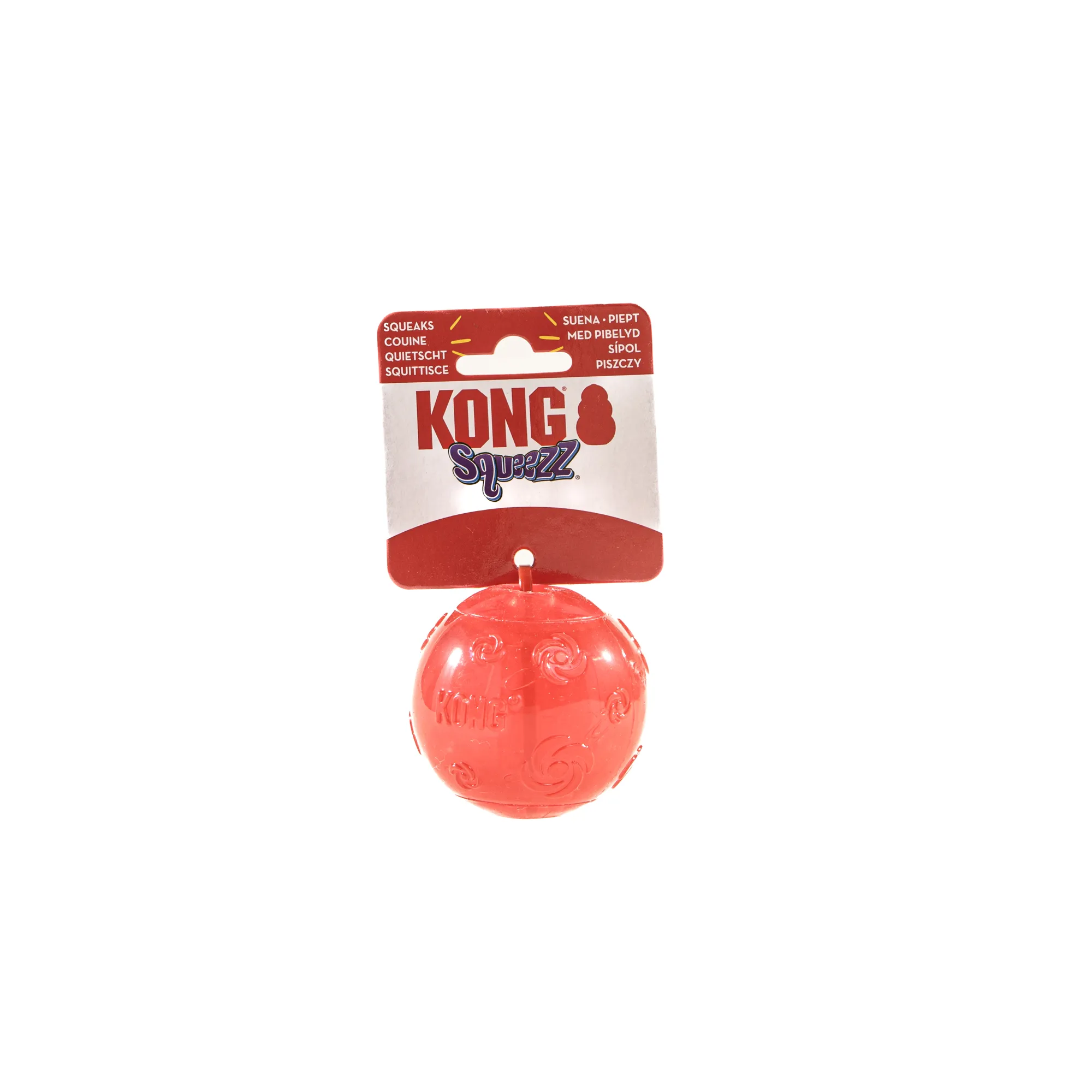 balle kong rouge qui couine pour chien