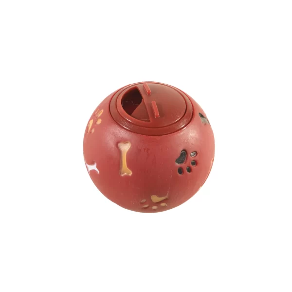 balle rouge pour cacher des friandises pour chien