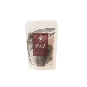 saines friandises au saumon pour chien dans un paquet genereux