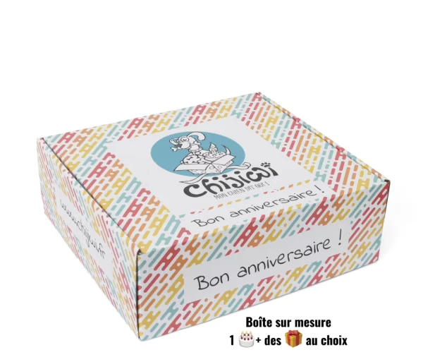 boite anniversaire pour chien entierement personnalisable