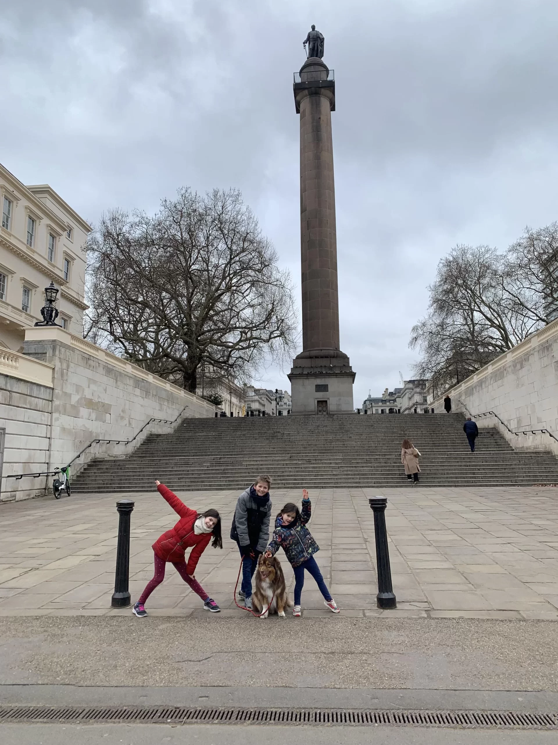 Londres avec son chien et ses enfants
