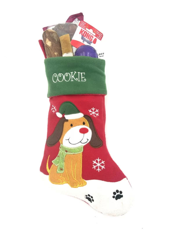 Adorable chaussette de noel garnie de la marque CHIJIWI pour votre chien